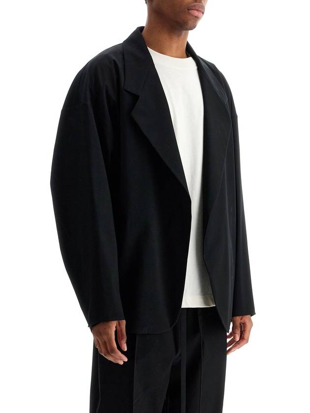 blazer in misto cotone e lana nero oversize con zip - FEAR OF GOD - BALAAN 2