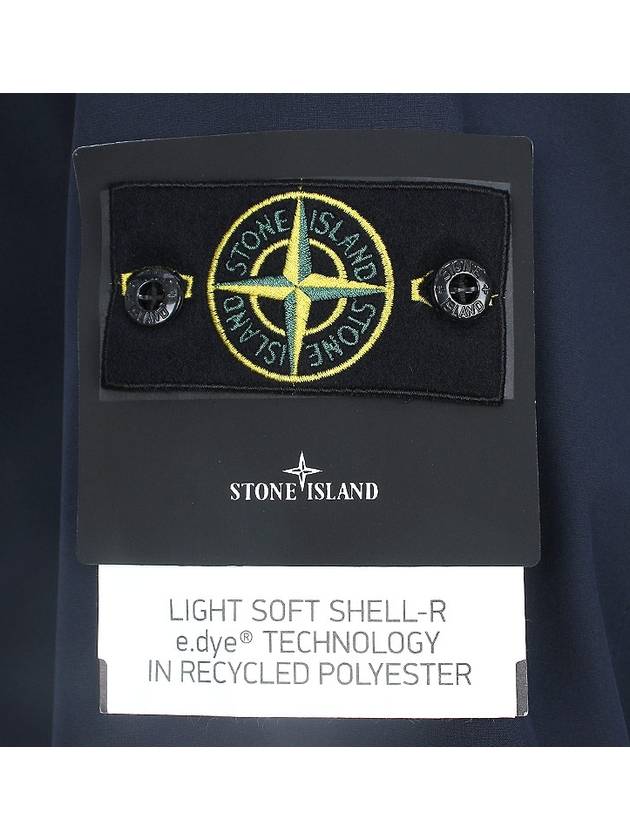 Logo Light Soft Shell Jacket Navy - STONE ISLAND - BALAAN 7