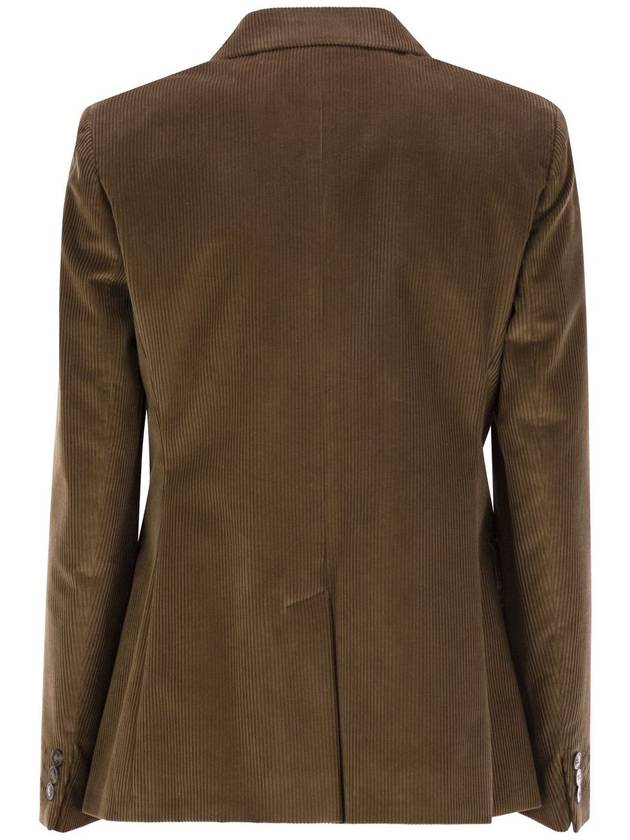 Women's Katanga Cotton Velvet Jacket Brown - WEEKEND MAX MARA - BALAAN 3