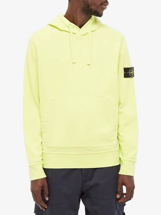 Waffen Patch Cotton Fleece Hoodie Lemon - STONE ISLAND - BALAAN 4