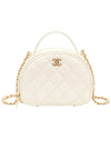 Lambskin Calfskin Half Moon Gold Plated CC Logo Mini Vanity Top Handle 2WAY AP3087 - CHANEL - BALAAN 1