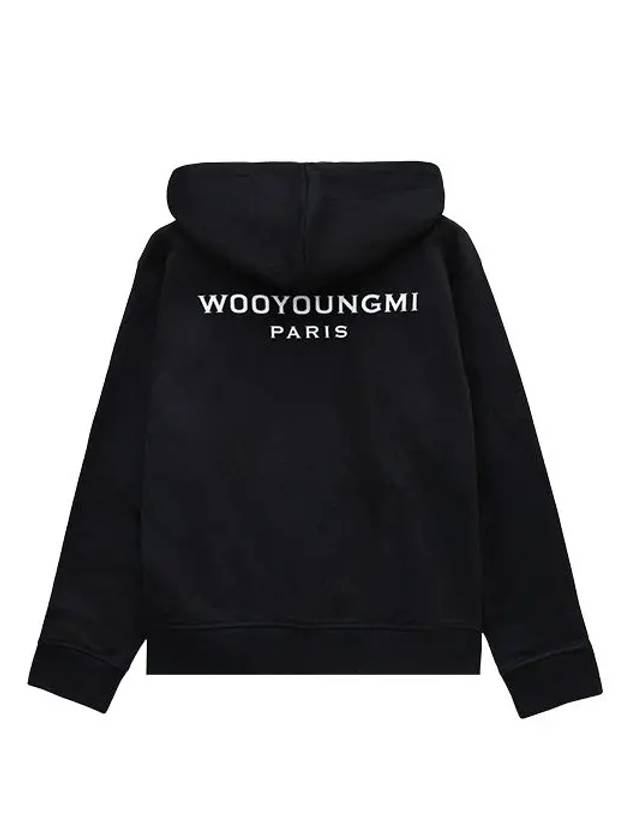 Back Logo  Zip-Up Hoodie Black - WOOYOUNGMI - BALAAN 2