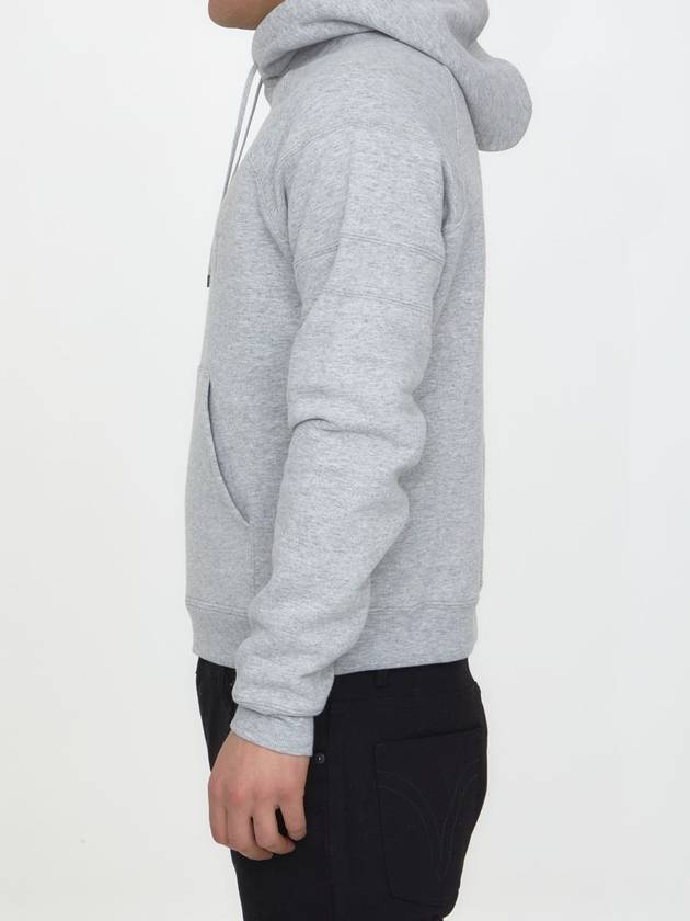 Fleece Hood Gray - SAINT LAURENT - BALAAN 4