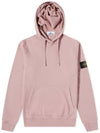 Wappen Patch Cotton Fleece Hoodie Pink - STONE ISLAND - BALAAN 1