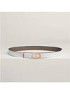 Rivage Buckle Reversible Leather Belt Grey - HERMES - BALAAN 3