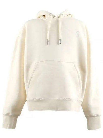 Mini Heart Logo Hoodie Ivory - AMI - BALAAN 2