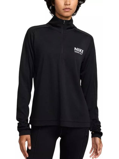 Dri Fit Pacer Half Zip Long Sleeve T-Shirt Black - NIKE - BALAAN 2