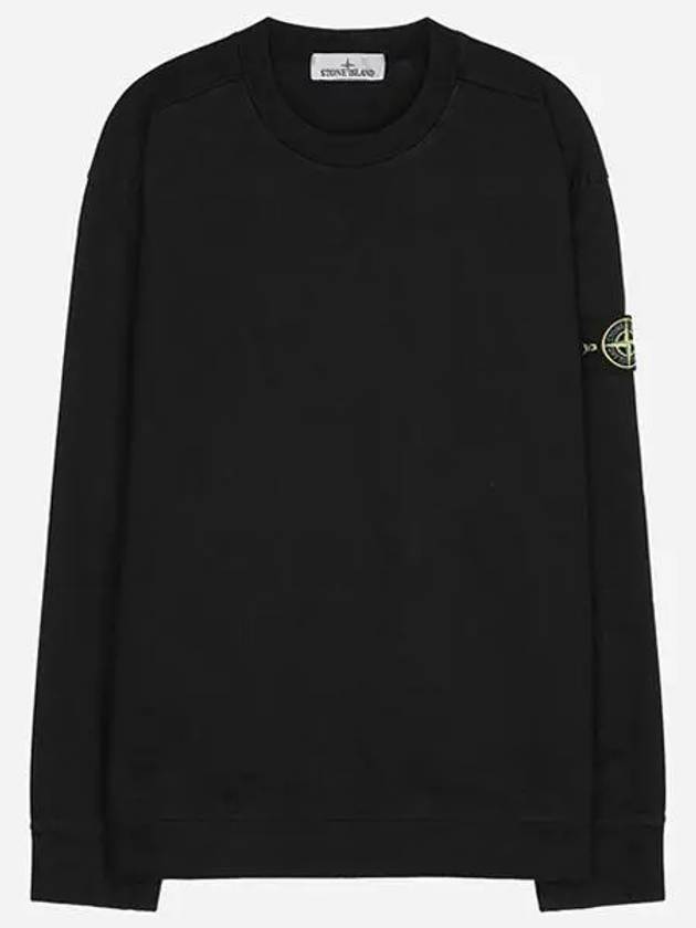 Heavy Cotton Jersey Crewneck Sweatshirt Black - STONE ISLAND - BALAAN 2