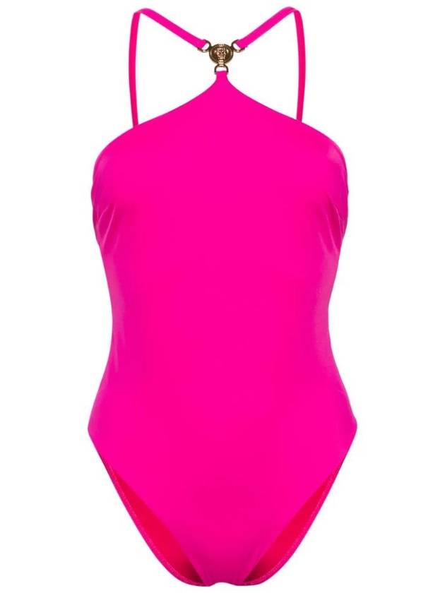 Medusa decorated halter neck one-piece swimsuit 10122311A08812 - VERSACE - BALAAN 1