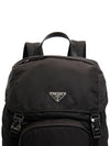 Re-Nylon Saffiano Leather Backpack Black - PRADA - BALAAN 7