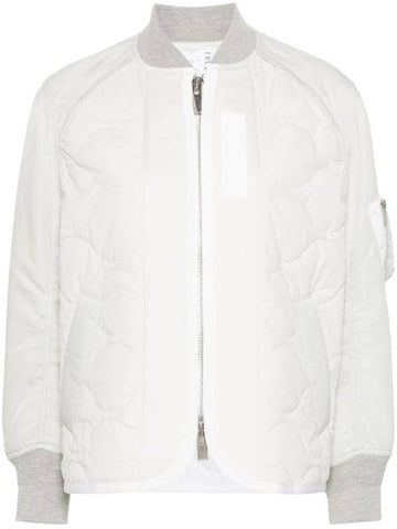 Nylon Twill Ripstop Jacket White - SACAI - BALAAN 1