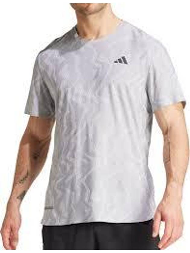 Ultimate Engineered Running Short Sleeve T-Shirt Grey - ADIDAS - BALAAN 1