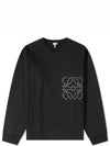 Logo Cotton Blend Knit Top Black - LOEWE - BALAAN 2