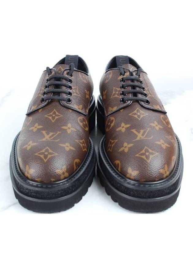 LV Black Ice Monogram Derby Shoes 6 5 255 - LOUIS VUITTON - BALAAN 3