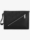 Shadow Stripe FF Motif Strap Flat Clutch Bag Black - FENDI - BALAAN 3