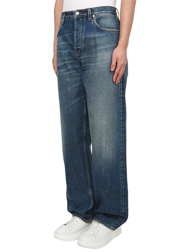 Washed Japanese Denim Jeans Blue - BURBERRY - BALAAN 3