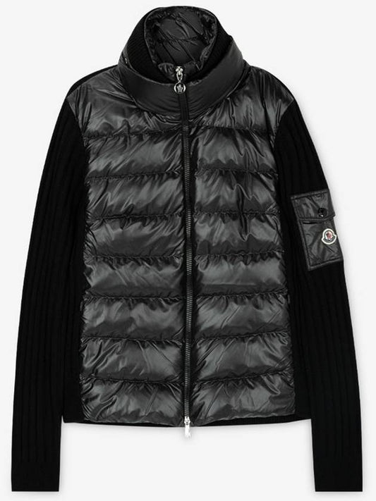 Moncler Women s Logo Patch Black Padded Jacket 9B00024 M1131 999 - MONCLER - BALAAN 1