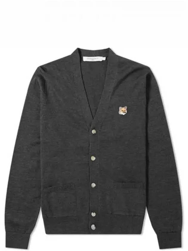 Fox Head Patch Classic Cardigan Anthracite - MAISON KITSUNE - BALAAN 2