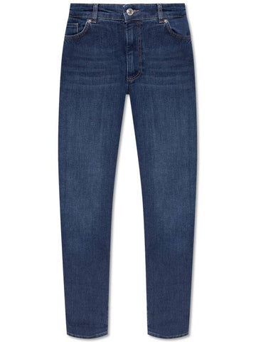 Sportmax Tapered Leg Jeans Nalata, Women's, Navy Blue - MAX MARA SPORTMAX - BALAAN 1