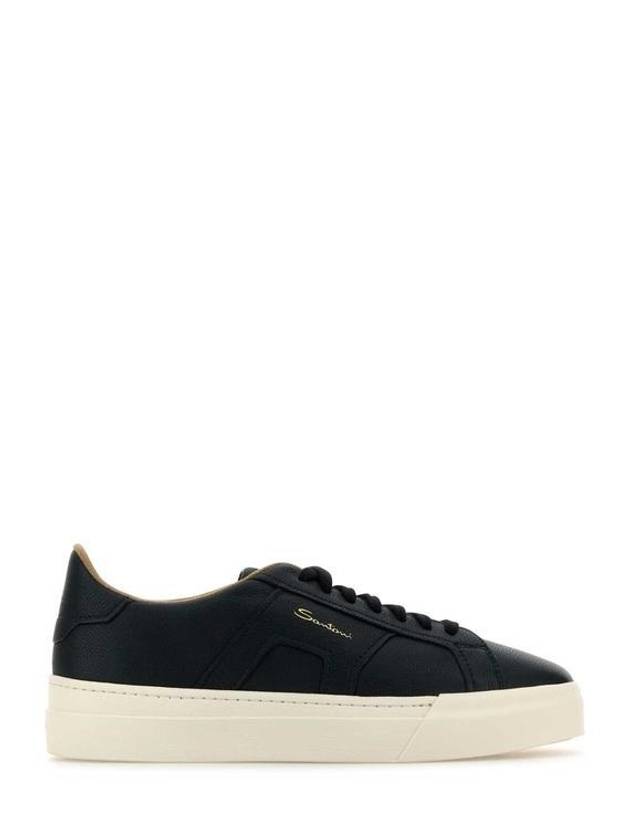 Logo Print Low Top Sneakers Black - SANTONI - BALAAN 2