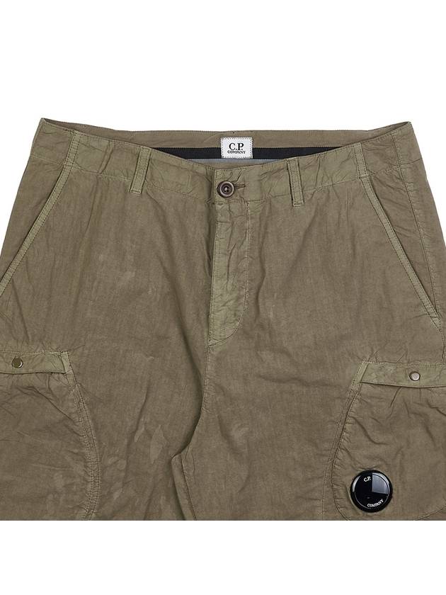 Lens Wappen Cotton Shorts Brown - CP COMPANY - BALAAN 4