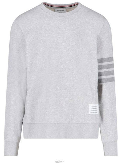 Classic Loopback Terry Tonal 4-Bar Relaxed Fit Crewneck Sweatshirt Pale Grey - THOM BROWNE - BALAAN 2