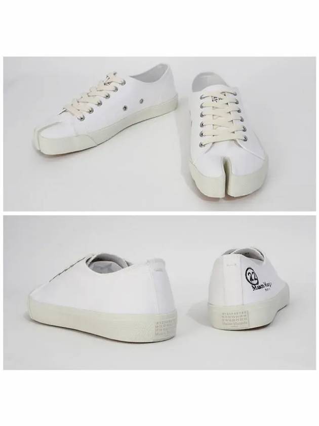 Tabi Canvas Low Top Sneakers White - MAISON MARGIELA - BALAAN 3