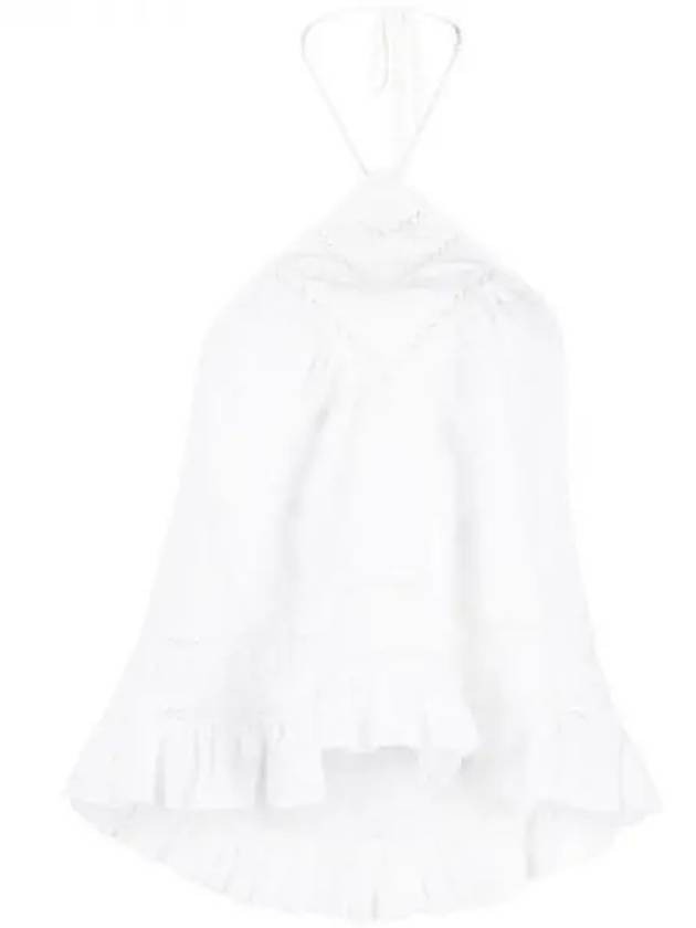 LISIO Ruffle Hem Halterneck Backless Top 271176 - ISABEL MARANT ETOILE - BALAAN 1