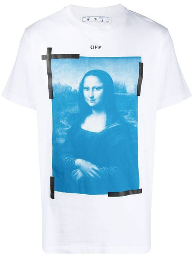 Mona Lisa Slim Short Sleeve T-Shirt White - OFF WHITE - BALAAN 1