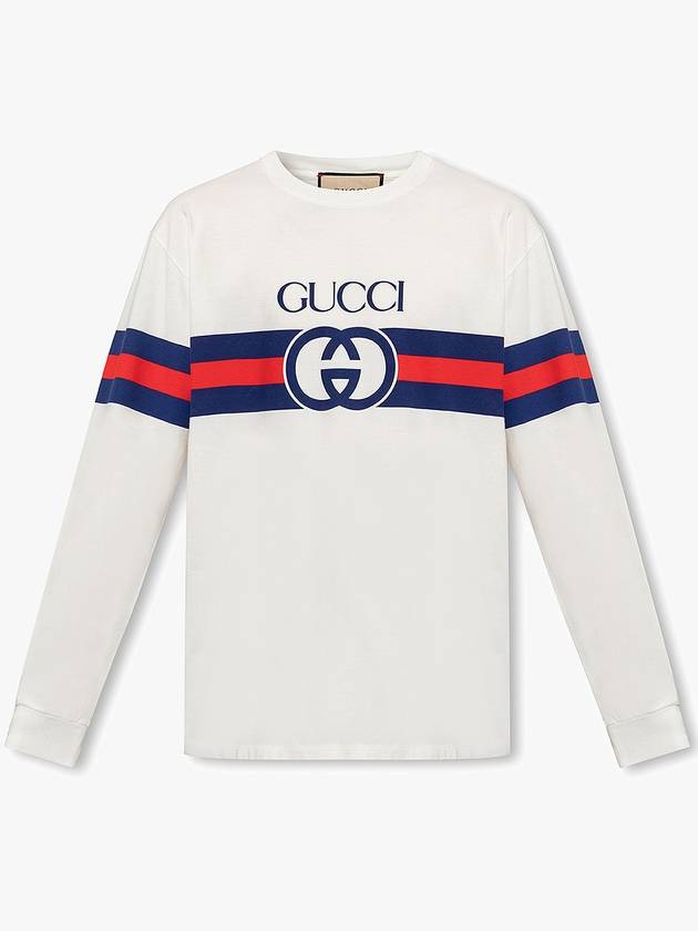 GG Interlocking Cotton Sweatshirt White - GUCCI - BALAAN 2