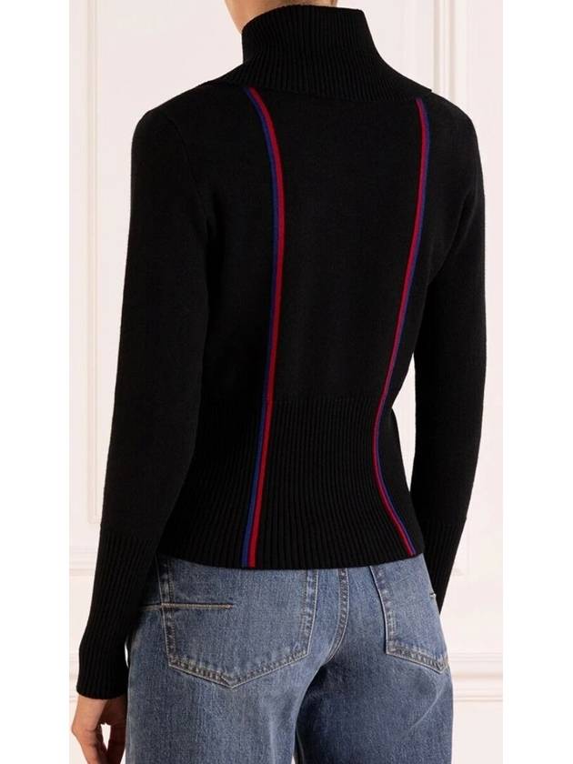 Cashmere Motif Turtleneck Black - DIOR - BALAAN 4