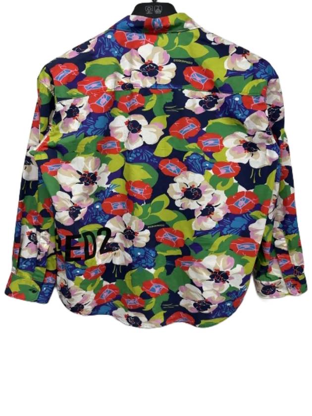 Floral Print Long Sleeve Shirt - DSQUARED2 - BALAAN 5