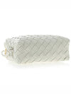 Intrecciato Loop Small Leather Cross Bag White - BOTTEGA VENETA - BALAAN 6