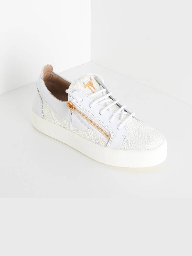 May London Embossed Leather Low-Top Sneakers White - GIUSEPPE ZANOTTI - BALAAN 2