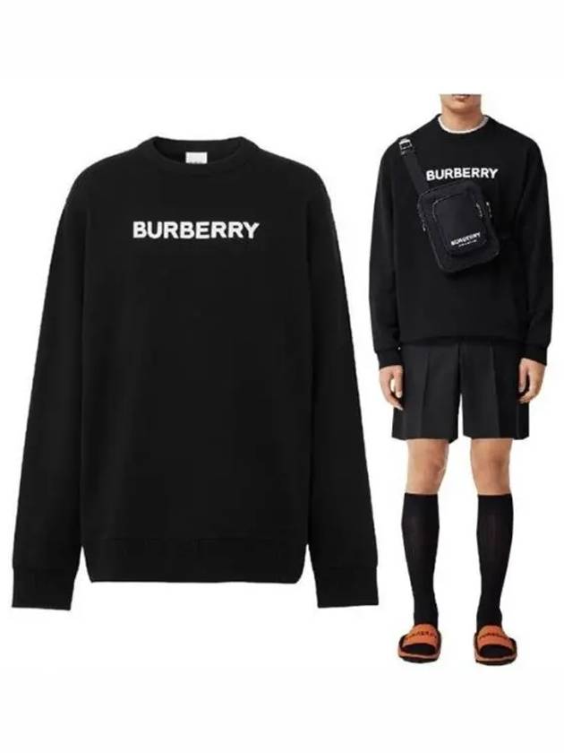 Front Logo Print Sweatshirt Black - BURBERRY - BALAAN 2