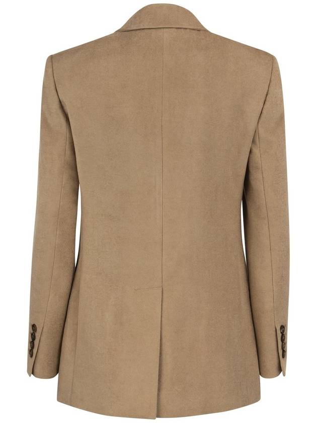 double-breasted jacket beige - BRUNELLO CUCINELLI - BALAAN 3