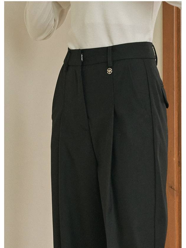 Crocus one tuck roll up slacks black - MICANE - BALAAN 6