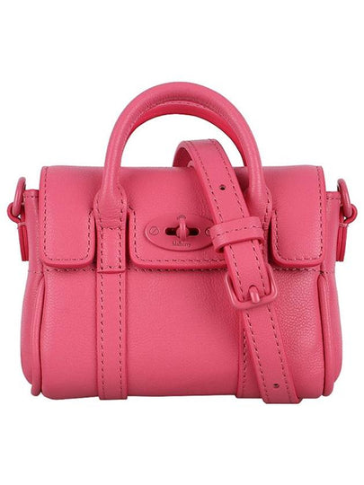 Micro Classic Grain Bayswater Leather Tote Bag Pink - MULBERRY - BALAAN 2