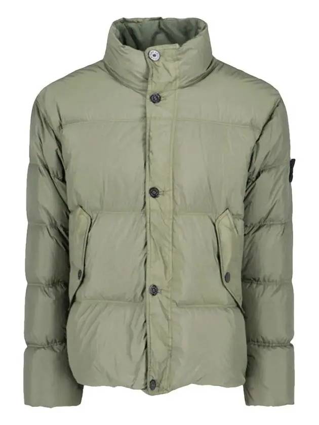 Garment Dyed Crinkle Reps Down Padding Olive - STONE ISLAND - BALAAN 2