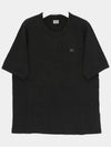 30/1 Sponge Fleece Short Sleeve Sweatshirt Black - CP COMPANY - BALAAN 3