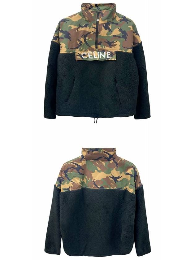 Bi-Material Jacket Black Camouflage - CELINE - BALAAN 5