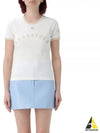 Logo Print Short Sleeve T-shirt White - COURREGES - BALAAN 2