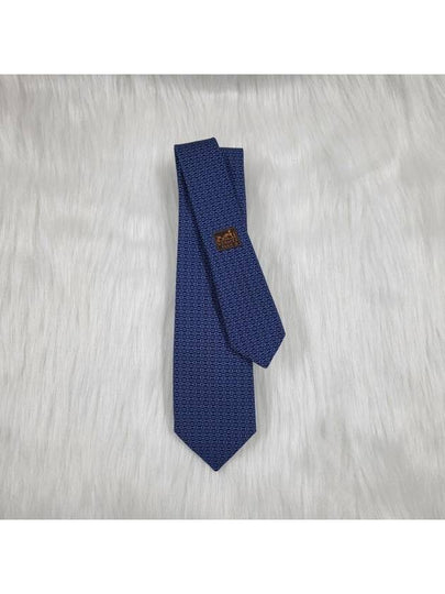 Men's Cravate 7 H Tie Marine - HERMES - BALAAN 2