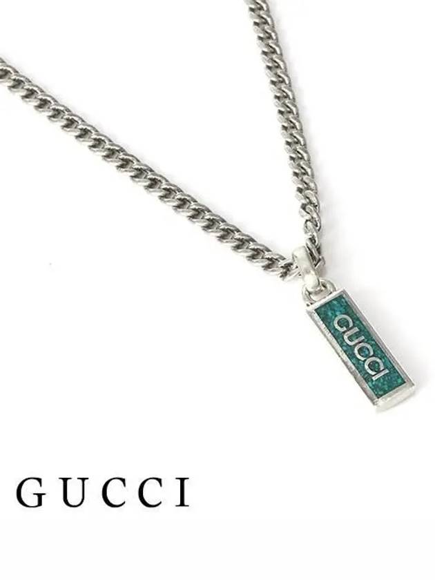 Enamel Pendant Necklace Silver YBB678714001 - GUCCI - BALAAN 4