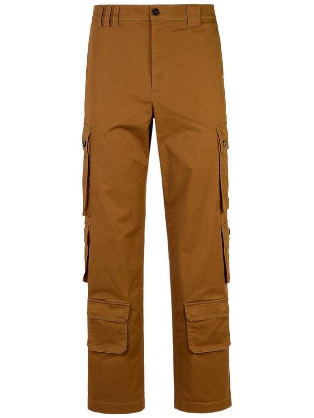 Dolce & Gabbana Brown Cotton Cargo Trousers - DOLCE&GABBANA - BALAAN 1