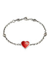 Interlocking G Heart Bracelet Red YBA645546001 - GUCCI - BALAAN 1