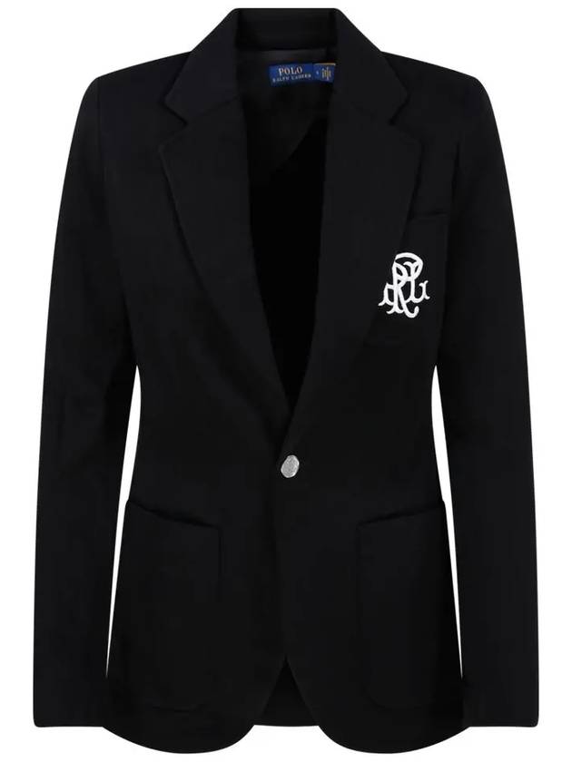 Women's Logo Blazer Jacket Black - POLO RALPH LAUREN - BALAAN 3