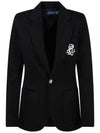 Women's Logo Blazer Jacket Black - POLO RALPH LAUREN - BALAAN 2