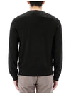 Crew Neck Wool Knit Top Black - THEORY - BALAAN 5