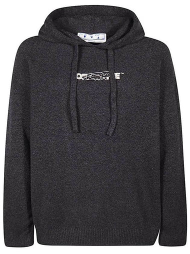 Barrel Worker Knit Hoodie Grey - OFF WHITE - BALAAN 1